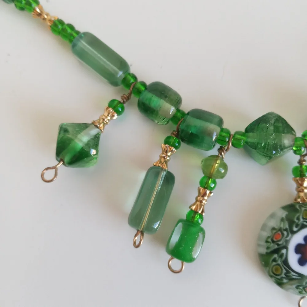 Hand Crafted green glass